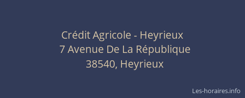Cr&eacute;dit Agricole - Heyrieux