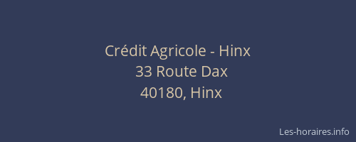 Crédit Agricole - Hinx