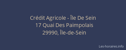 Crédit Agricole - Île De Sein