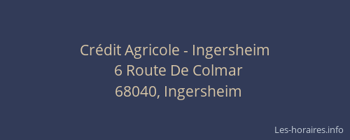 Crédit Agricole - Ingersheim