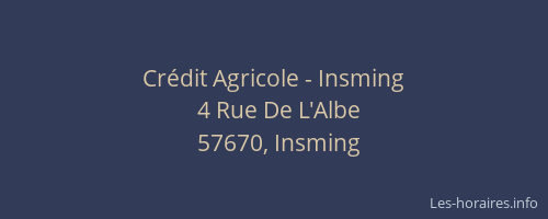 Cr&eacute;dit Agricole - Insming
