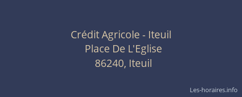 Crédit Agricole - Iteuil