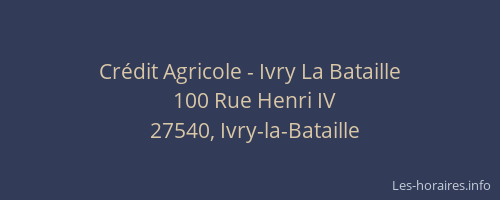 Crédit Agricole - Ivry La Bataille