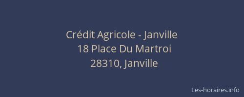 Cr&eacute;dit Agricole - Janville