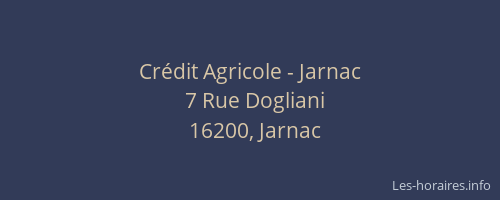 Cr&eacute;dit Agricole - Jarnac