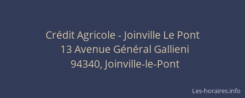 Cr&eacute;dit Agricole - Joinville Le Pont