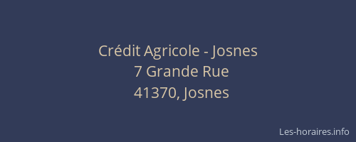 Crédit Agricole - Josnes