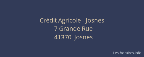 Cr&eacute;dit Agricole - Josnes
