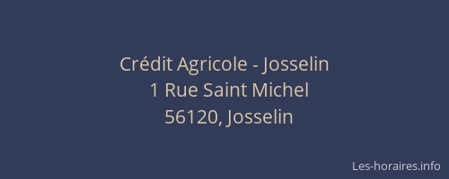 Crédit Agricole - Josselin