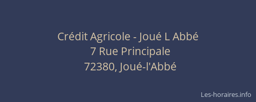 Cr&eacute;dit Agricole - Jou&eacute; L Abb&eacute;