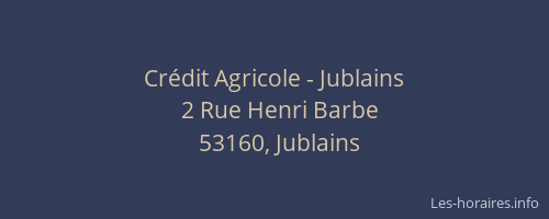 Crédit Agricole - Jublains