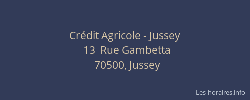 Cr&eacute;dit Agricole - Jussey