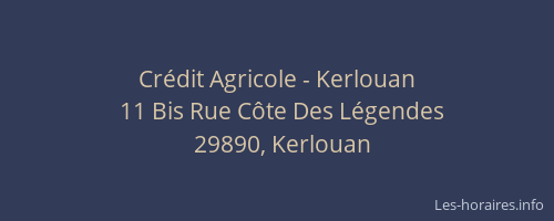 Cr&eacute;dit Agricole - Kerlouan