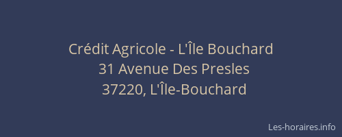Cr&eacute;dit Agricole - L'&Icirc;le Bouchard
