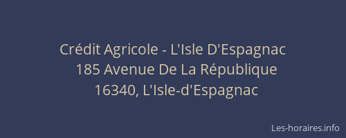 Crédit Agricole - L'Isle D'Espagnac