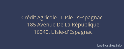 Cr&eacute;dit Agricole - L'Isle D'Espagnac