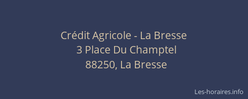 Crédit Agricole - La Bresse