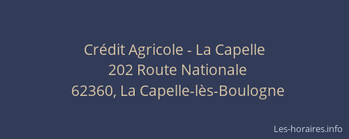 Cr&eacute;dit Agricole - La Capelle