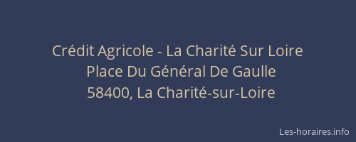 Cr&eacute;dit Agricole - La Charit&eacute; Sur Loire