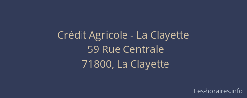 Crédit Agricole - La Clayette