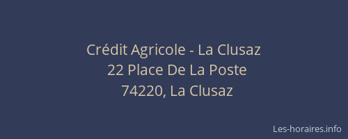 Cr&eacute;dit Agricole - La Clusaz