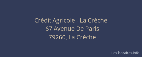 Crédit Agricole - La Crèche