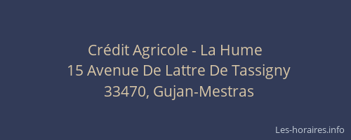 Cr&eacute;dit Agricole - La Hume