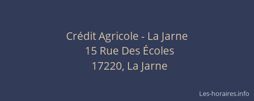 Cr&eacute;dit Agricole - La Jarne