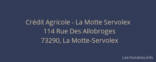 Crédit Agricole - La Motte Servolex