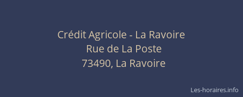 Crédit Agricole - La Ravoire