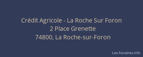 Crédit Agricole - La Roche Sur Foron