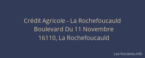 Crédit Agricole - La Rochefoucauld