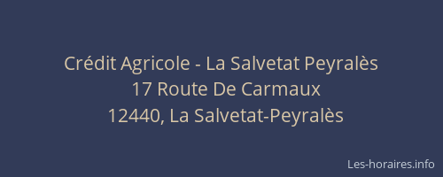 Cr&eacute;dit Agricole - La Salvetat Peyral&egrave;s