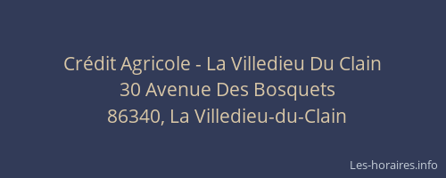 Crédit Agricole - La Villedieu Du Clain