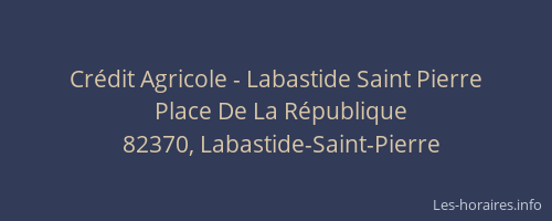 Crédit Agricole - Labastide Saint Pierre