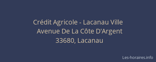 Crédit Agricole - Lacanau Ville