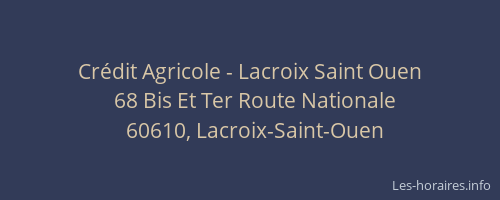 Crédit Agricole - Lacroix Saint Ouen
