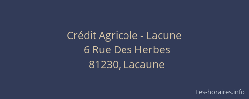 Crédit Agricole - Lacune
