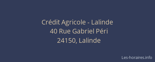 Cr&eacute;dit Agricole - Lalinde