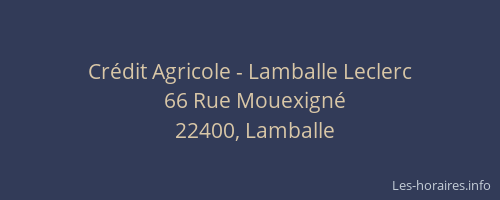 Cr&eacute;dit Agricole - Lamballe Leclerc