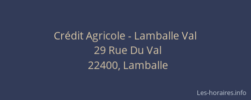 Crédit Agricole - Lamballe Val