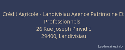 Crédit Agricole - Landivisiau Agence Patrimoine Et Professionnels