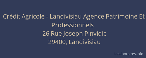 Cr&eacute;dit Agricole - Landivisiau Agence Patrimoine Et Professionnels