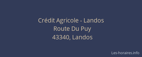 Crédit Agricole - Landos