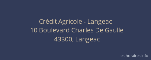 Crédit Agricole - Langeac