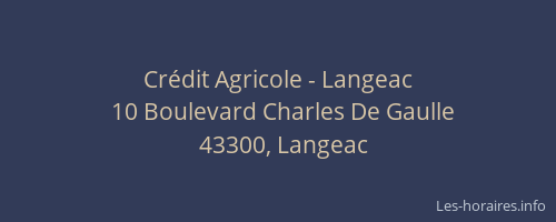 Cr&eacute;dit Agricole - Langeac