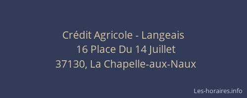 Cr&eacute;dit Agricole - Langeais