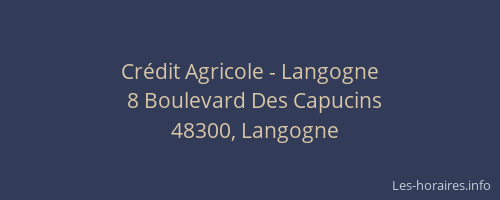 Cr&eacute;dit Agricole - Langogne