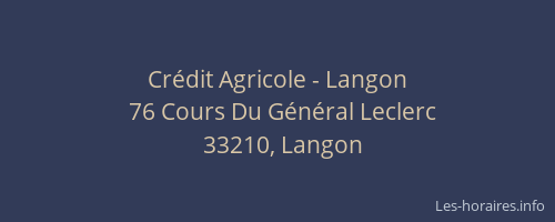 Crédit Agricole - Langon