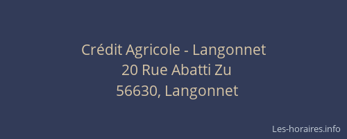 Crédit Agricole - Langonnet